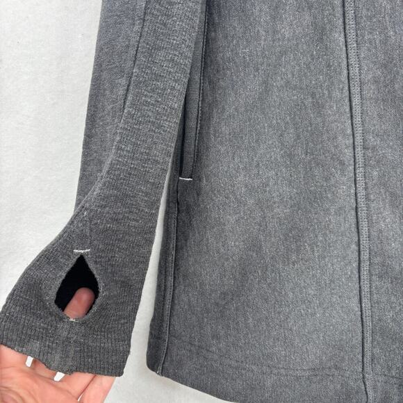 Lululemon Virasana Blanket Wrap Jacket Size 10 Heathered Charcoal Oversized Boxy - Picture 4 of 14